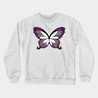 Butterfly Wings Asexual Pride Flag Crewneck Sweatshirt